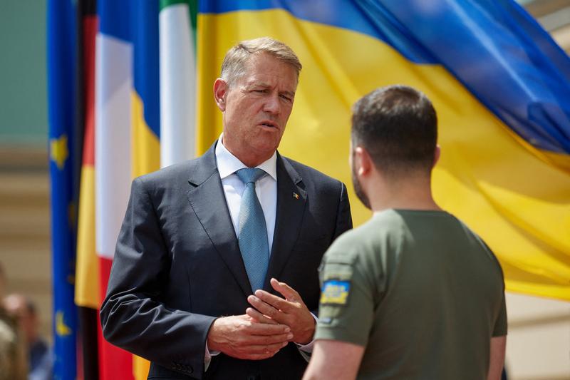 Președintele Klaus Iohannis s-a întâlnit cu omologul său ucrainean, Volodimir Zelenski, la Kiev, Foto: ABACA / Abaca Press / Profimedia