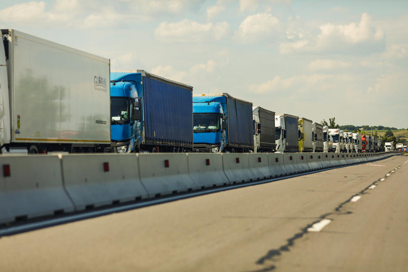 Coadă de camioane în vama Giurgiu, Foto: DreamsTime