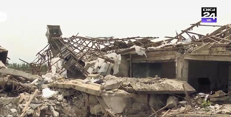 Clădire în ruine după un bombardament rusesc, Foto: Captură video