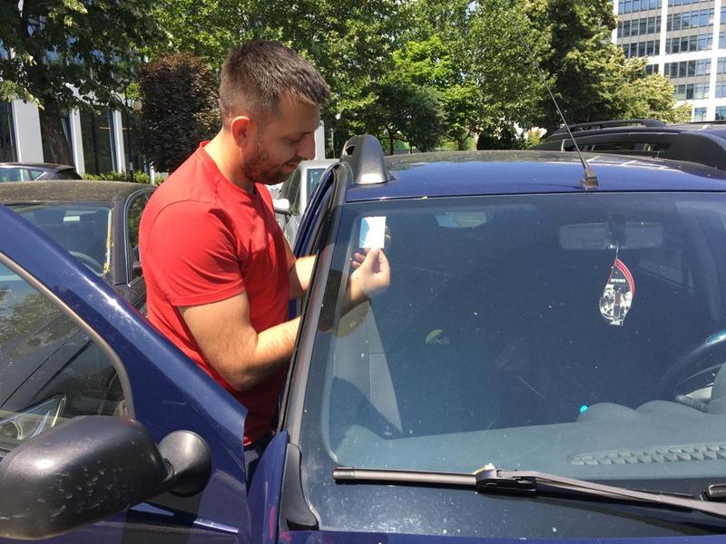 Cod QR pentru mașini, Foto: Primaria sector 6