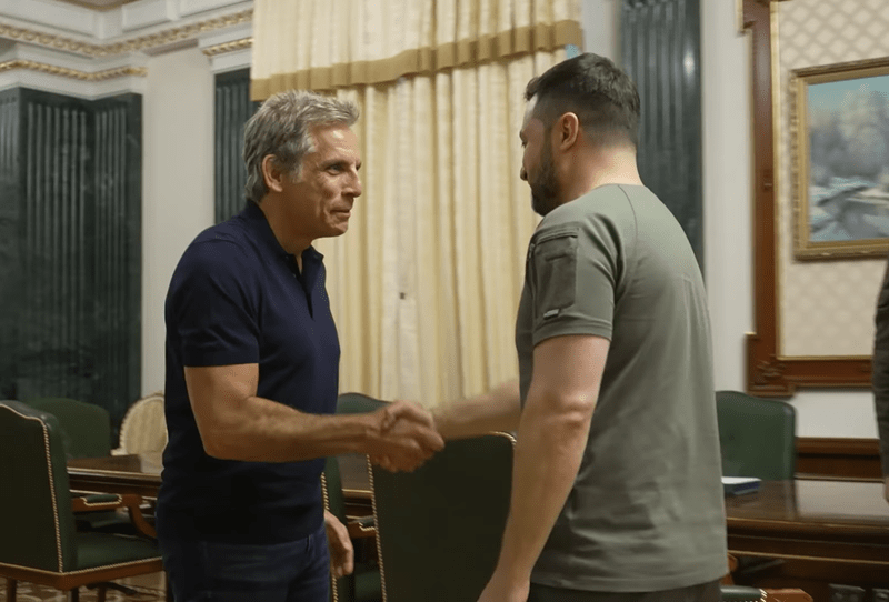Ben Stiller si Volodimir Zelenski, Foto: Captura video