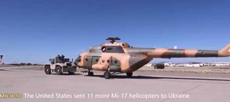 Elicoptere militare Mi-17 trimise de SUA in Ucraina, Foto: Captura video