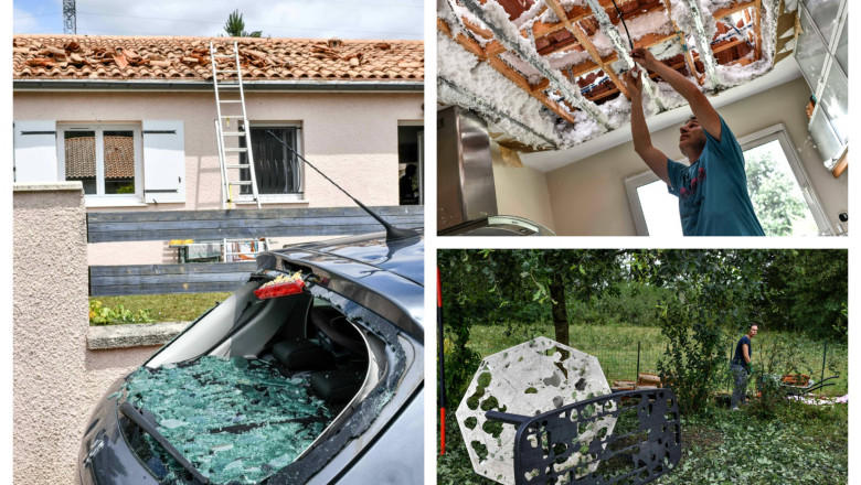 Pagube mari provocate de grindină cât mingea de tenis în sudul Franței, Foto: Profimedia Images