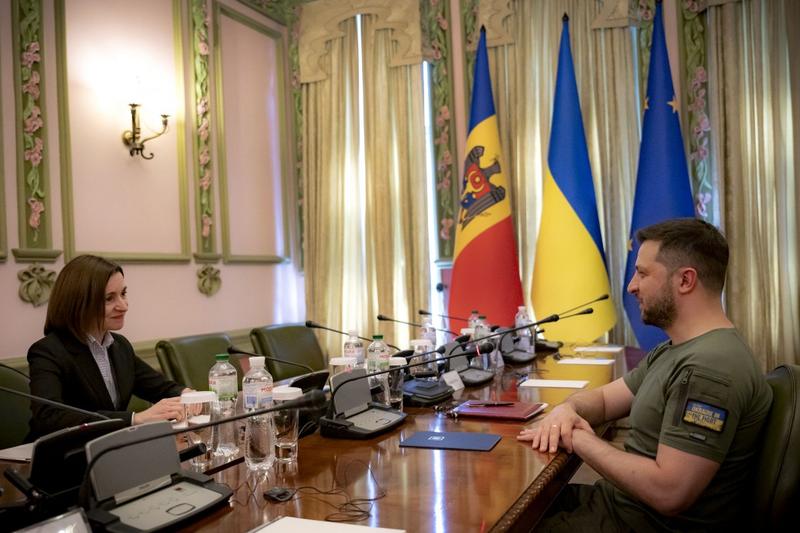 Maia Sandu și Volodimir Zelenski, la Kiev, Foto: president.gov.ua