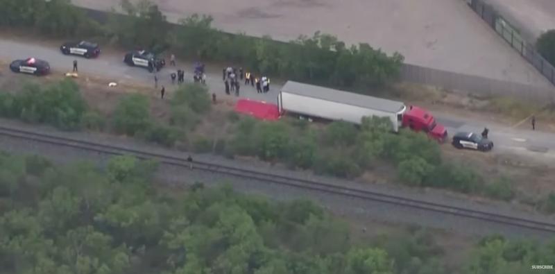 Cadavrele a zeci de migranti, găsite într-un camion abandonat in Texas, Foto: Captura