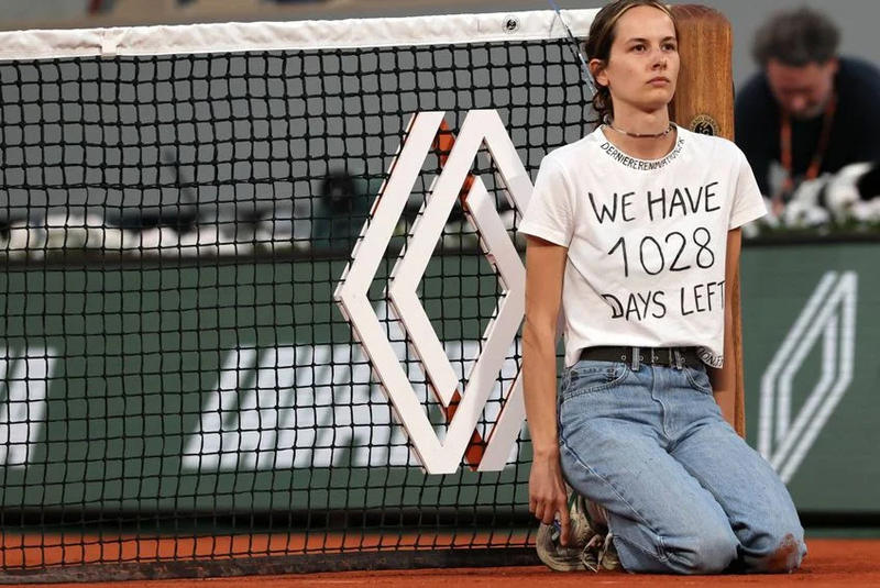 Protest la Roland Garros, Foto: GSP