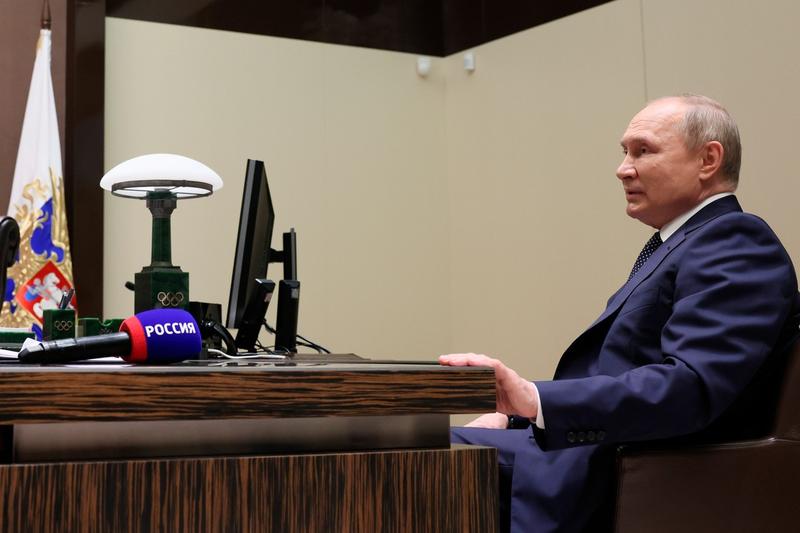 Nou interviu dat de Vladimir Putin pentru televiziunea rusă, Foto: Mikhail Klimentyev / AP - The Associated Press / Profimedia