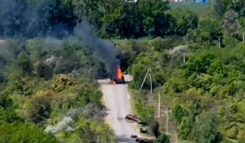 Vehiculele rusesti distruse de Garda Nationala a Ucrainei, Foto: Captura video