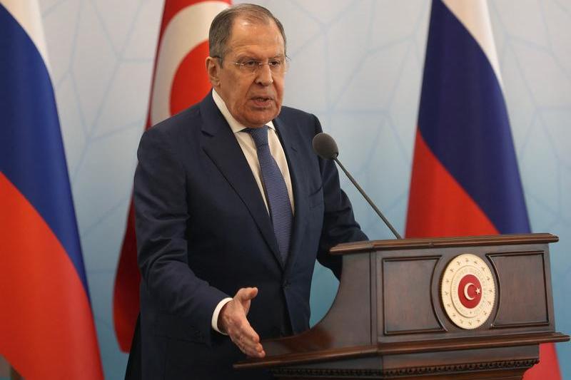 Ministrul rus de externe Serghei Lavrov în timpul conferinței de la Ankara, Foto: Adem ALTAN / AFP / Profimedia