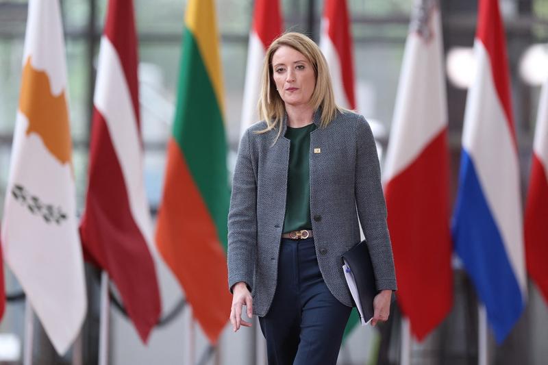 Roberta Metsola, președinta Parlamentul European, Foto: Kenzo Tribouillard / AFP / Profimedia Images