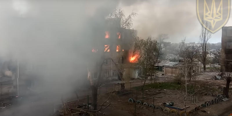 Distrugeri in urma luptelor din regiunea Lugansk, Foto: Captura YouTube