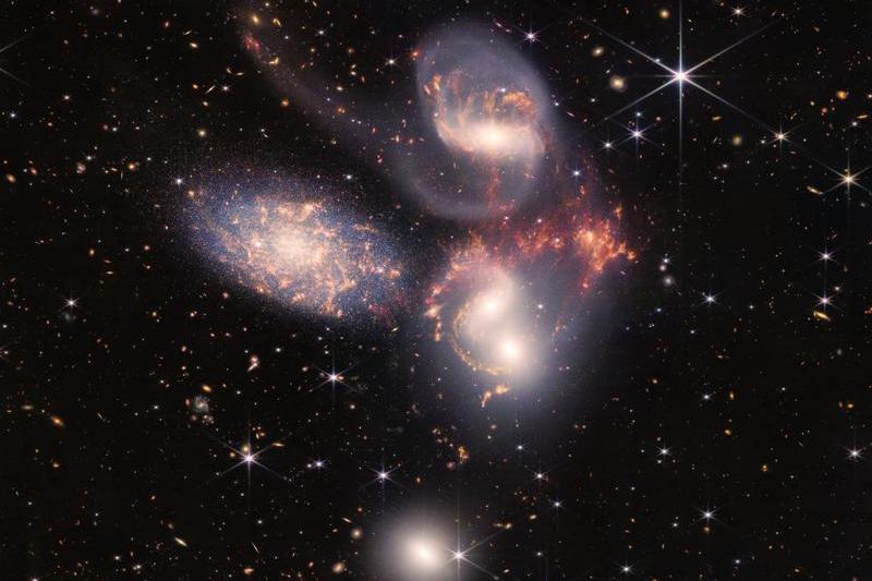 Cvintetul lui Stephan, imagine captata de telescopul James Webb, Foto: NASA