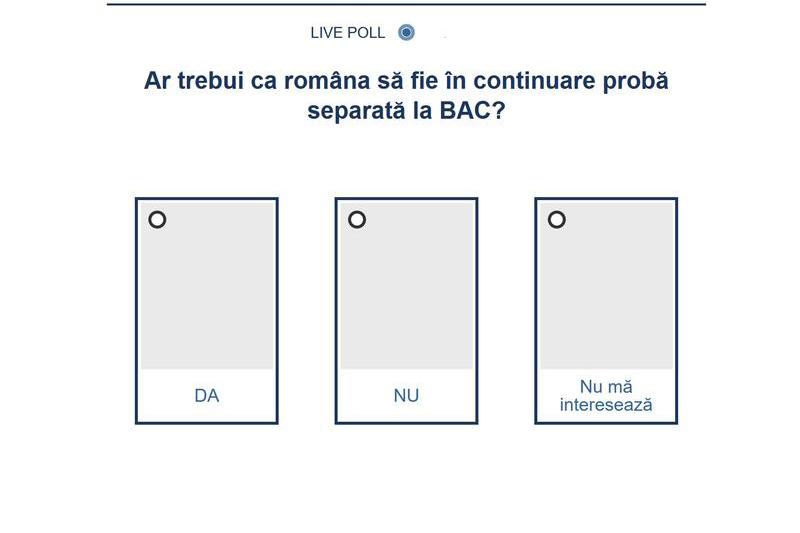 Sondaj bacalaureat, Foto: Hotnews