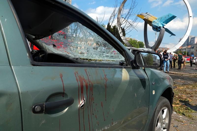 Centrul oraşului Viniţa a fost lovit de rachete, Foto: Efrem Lukatsky / AP / Profimedia