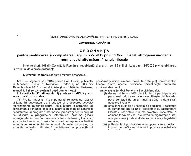 Ordonanta cod fiscal 2022, Foto: Hotnews