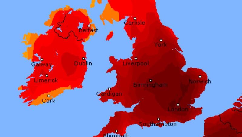 Canicula in Marea Britanie, Foto: weatheronline.co.uk