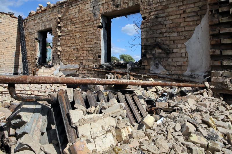 Casă distrusă în urma bombardamentelor, Foto: Ukrinform / Shutterstock Editorial / Profimedia