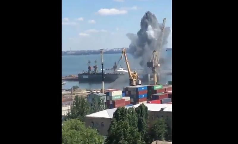 Atacul cu rachete asupra portului Odesa, Foto: Captura video