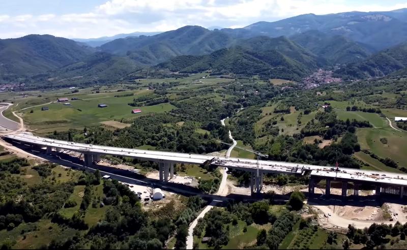 Viaductul de la Talmacel de pe Autostrada A1 Sibiu - Boita, Foto: Captura YouTube