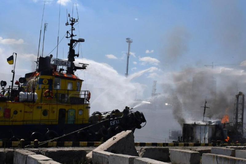 Atacul cu rachete în portul Odesa, Foto: Efrem Lukatsky / AP - The Associated Press / Profimedia