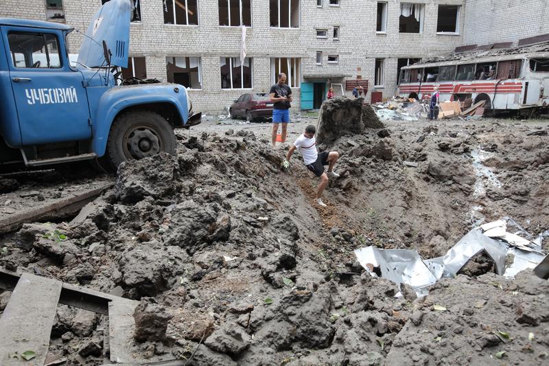 Rușii au lovit cu rachete un liceu și o școală tehnică în Harkiv, Foto: Vyacheslav Madiyevskyy/Ukrinform/NurPhoto / Shutterstock Editorial / Profimedia Images