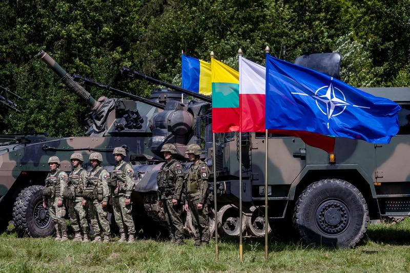 Soldați români și polonezi din cadrul NATO, mobilizați în „Coridorul Suwalki”, Foto: Wojtek RADWANSKI / AFP / Profimedia
