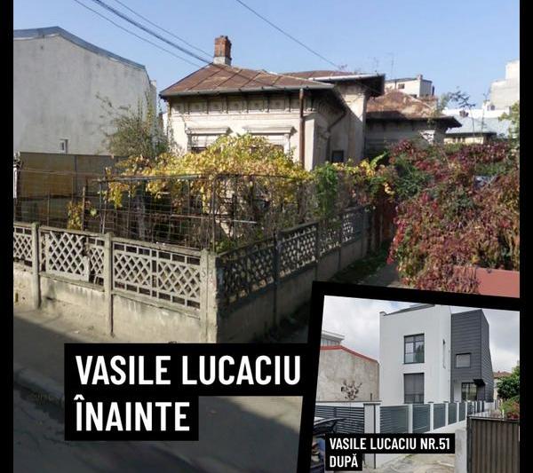 Colaj casa veche demolată str. Vasile Lucaciu, Foto: Hotnews