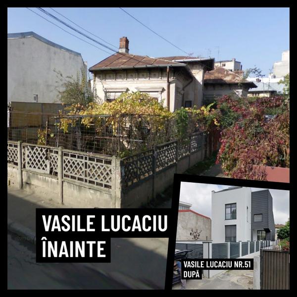 Colaj casa veche demolată str. Vasile Lucaciu, Foto: Hotnews