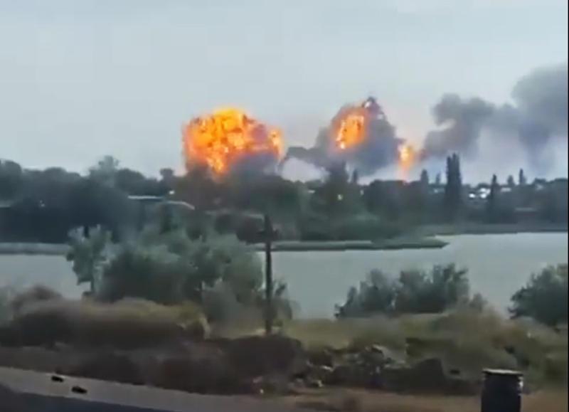 Explozii la baza aeriana ruseasca din Crimeea, Foto: Captura video