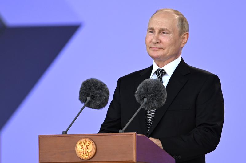 Vladimir Putin la deschiderea forumului Army 2022, Foto: Pavel Bednyakov / Sputnik / Profimedia