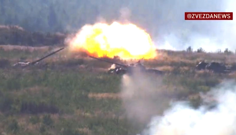 Blindatele rusesti nu au cea mai buna tinta, Foto: Captura video