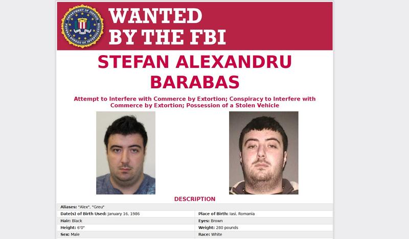 Român căutat de FBI, Foto: FBI.gov