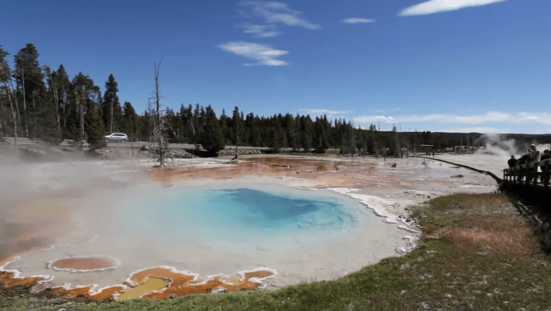 piciorul unui om a fost gasit plutind intr-un bazin termal din Yellowstone National Park, Foto: Captura video