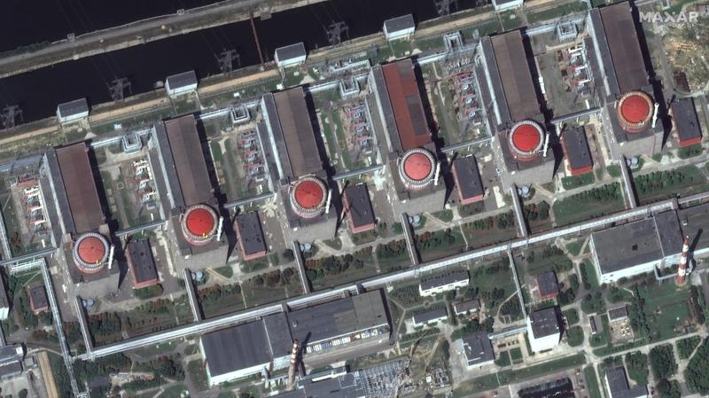 Centrala nucleară de la Zaporojie, vedere din satelit, Foto: Handout / AFP / Profimedia