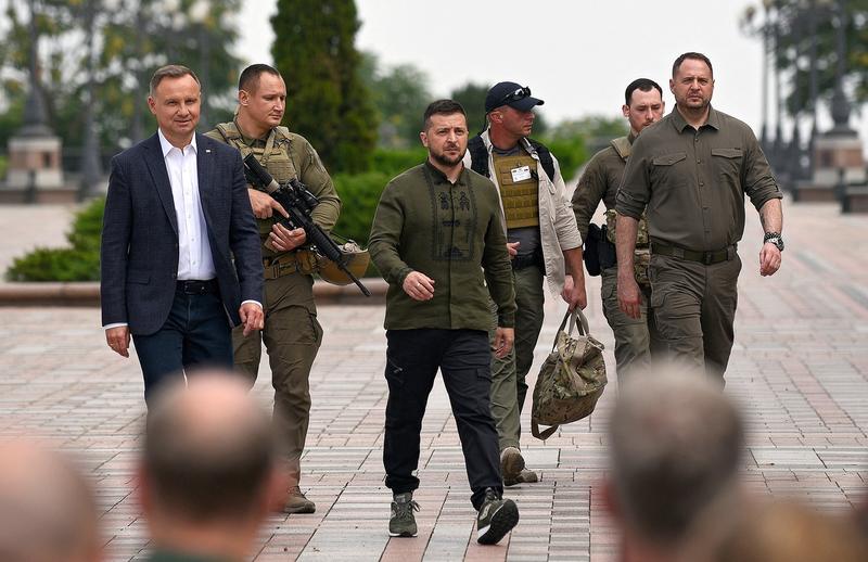 Volodimir Zelenski si Andrzej Duda, la Kiev, Foto: Ruslan Kaniuka/Ukrinform/ABACA / Abaca Press / Profimedia