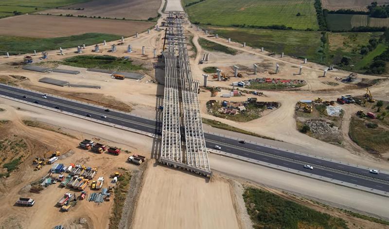 Autostrada A0 la intersectia cu A2, Foto: Captura YouTube