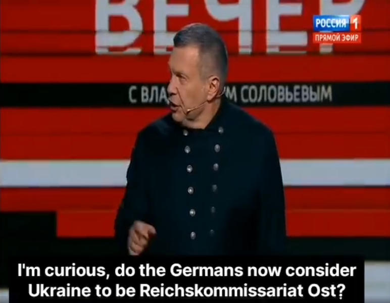 Vladimir Soloviov l-a comparat pe Olaf Scholz cu Hitler, Foto: Captura video