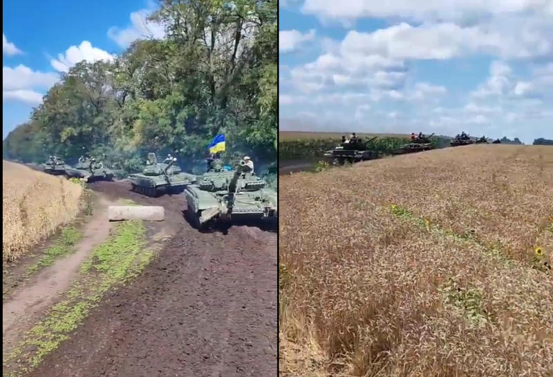 Tancuri T-72 din dotarea fortelor armate ucrainene, Foto: Captura video