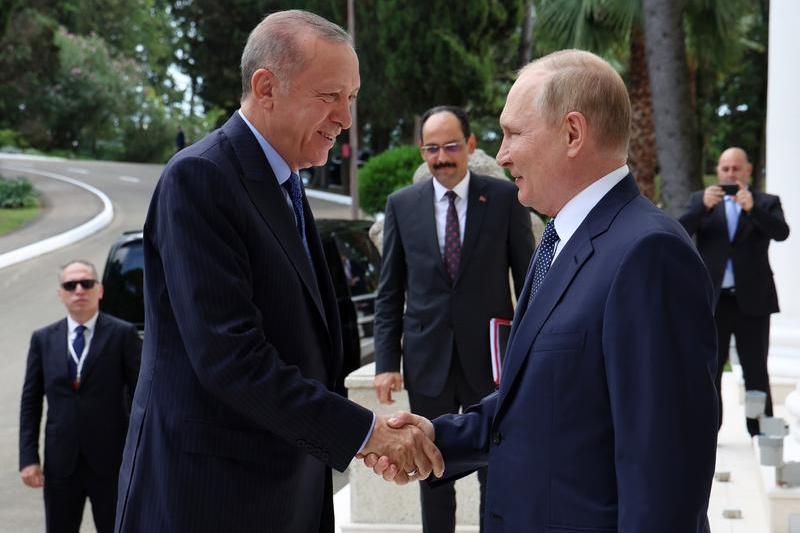 Preşedintele turc Recep Tayyip Erdogan și președintele rus Vladimir Putin, Foto: Vyacheslav Prokofyev / Sputnik / Profimedia