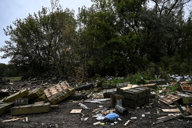 Armament abandonat de ruși în Balakliia (Regiunea Harkov), Foto: Juan BARRETO / AFP / Profimedia