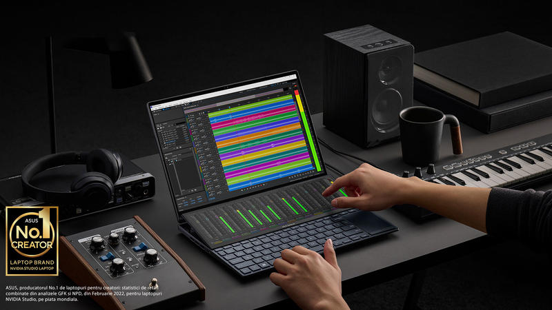 Zenbook Pro 14 Duo OLED (UX8402): un laptop, două ecrane, multiple posibilități, Foto: Asus