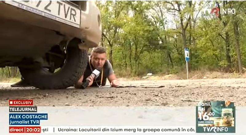 Reporter TVR prins in schimbul de focuri din Ucraina, Foto: Captura video