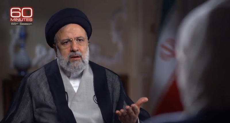 Ebrahim Raisi le-a acordat un interviu jurnalistilor de la CBS News, Foto: Captura video
