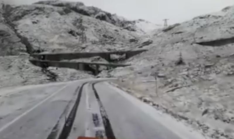 Ninsoare pe Transfăgărășan, Foto: Captura
