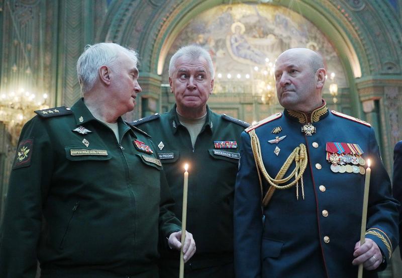 Andrei Kartapolov (stanga), alaturi de alti doi generali rusi, Foto: Gavriil Grigorov / TASS / Profimedia Images