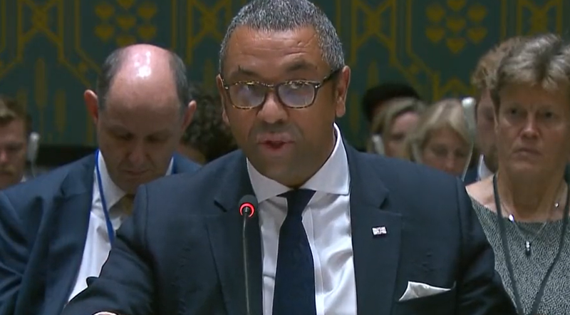 James Cleverly anunta ca Lavrov a iesit din sedinta Consiliului de Securitate al ONU, Foto: Captura video