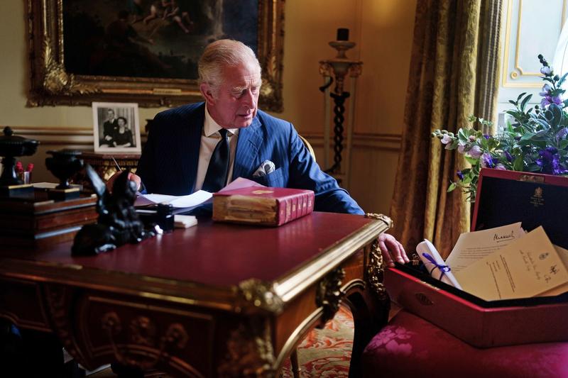 Regele Charles al III-lea, la Palatul Buckingham, Foto: Victoria Jones / PA Images / Profimedia