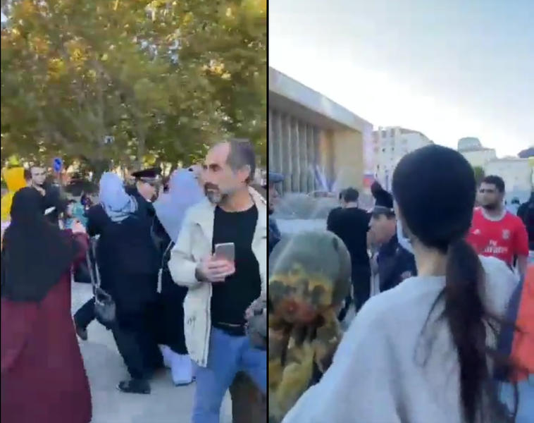 Protest anti-mobilizare in republica Daghestan a Rusiei, Foto: Captura video