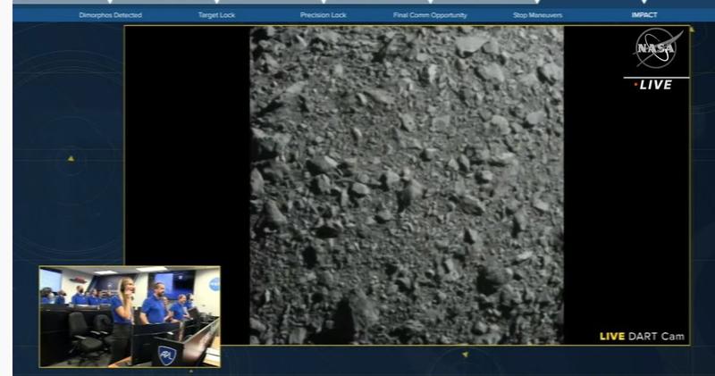 DART a lovit asteroidul Dimorphos, Foto: Captura NASA TV