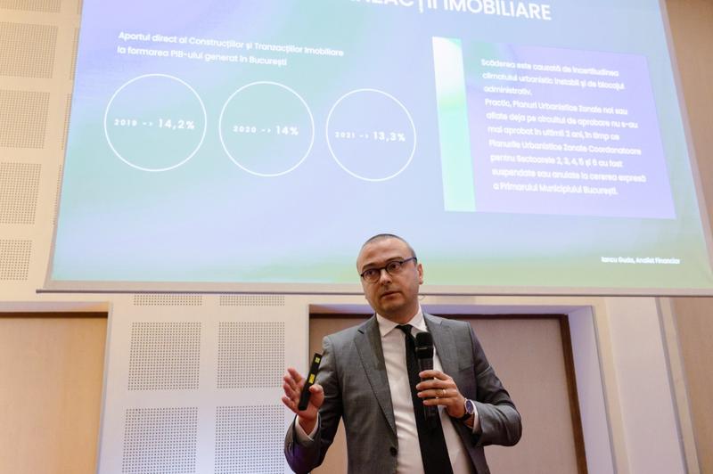 10,4 miliarde de euro, pierderea din valoarea adaugată în economie estimată pentru 2022-2026, pe fondul blocajului administrativ si urbanistic din București, Foto: Bucharest Real Estate Club